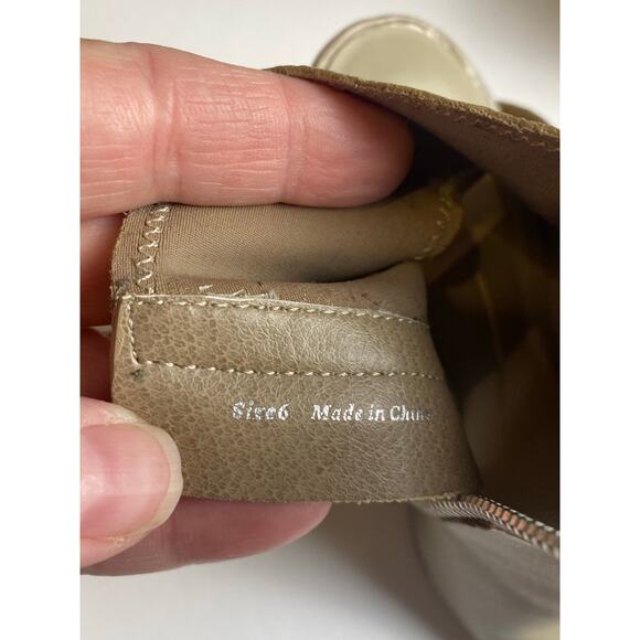 Dolce Vita Light Taupe Leather Open Heel and Toe 4-inch Booties Women's Size 6 - Picture 4 of 9